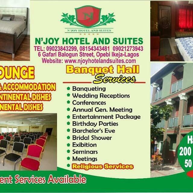 Njoy Hotels And Suites Ikeja Exterior photo